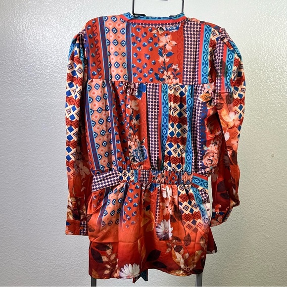 Tolani Collection Women’s Long-Sleeve Tunic with Tie Front Size XS - Picture 5 of 7